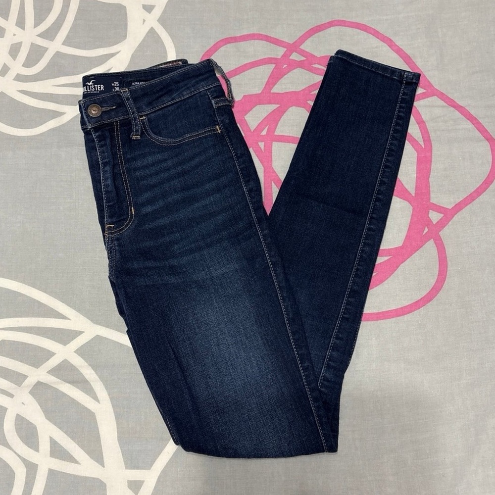 Hollister Ultra High-Rise Dark Wash Skinny Jeans